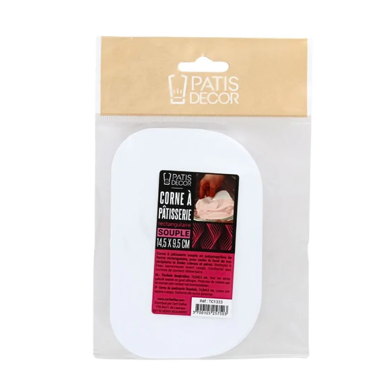 Corne à pâte rectangulaire souple