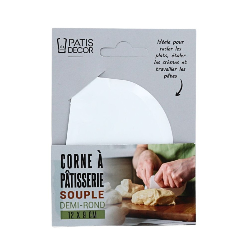 Corne à pâtisserie souple en polypropylène, demi-rond