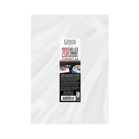20 feuilles de fondants alimentaires format A4