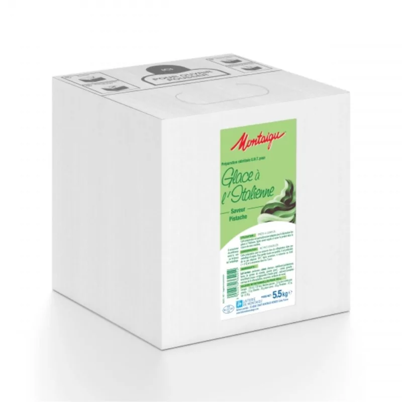 Préparation UHT pour glace à l'italienne - saveur pistache - 5,5 kg