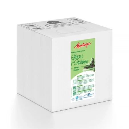 Préparation UHT pour glace à l'italienne - saveur pistache - 5,5 kg