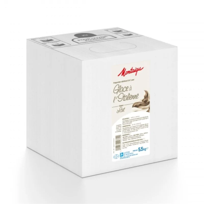Préparation UHT pour glace à l'italienne - saveur lait - 5,5 kg