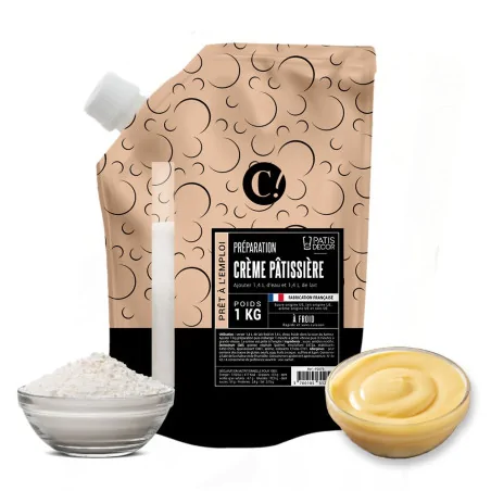 Préparation crème pâtissière à froid 1 kg Patisdécor
