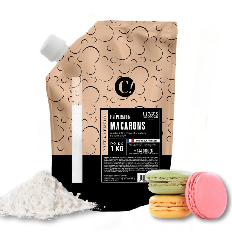 Préparation pour coques de macarons 1 kg Patisdécor