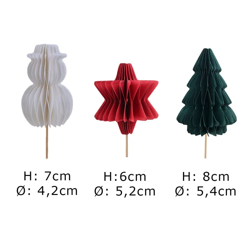 Décors en papier à piquer thème Noël, 3 décors différents, dimensions