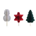 Décors en papier à piquer thème Noël, 3 décors différents