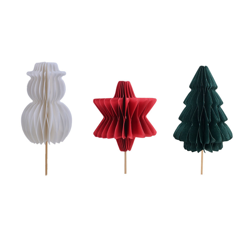 Décors en papier à piquer thème Noël, 3 décors différents