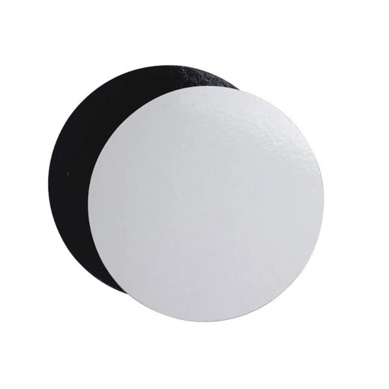 Supports cartonnés à gâteaux ronds blanc et noir Ø 30 cm (x 5)