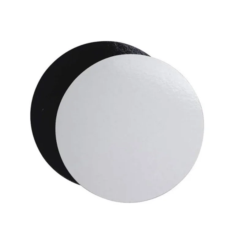 Supports cartonnés à gâteaux ronds blanc et noir Ø 30 cm (x 5)