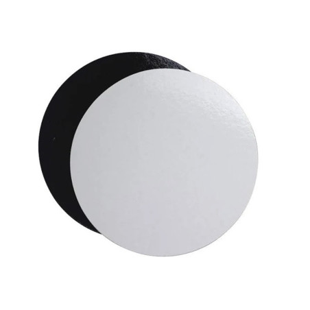 Supports cartonnés à gâteaux ronds blanc et noir Ø 30 cm (x 5)