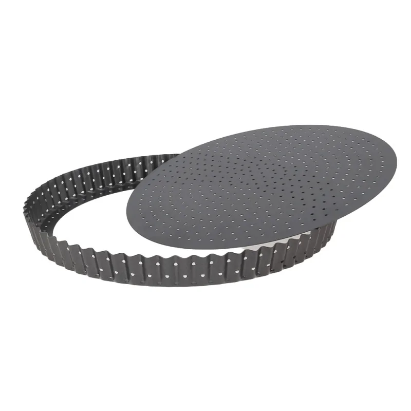 Moule à tarte perforé antiadhésif avec fond amovible