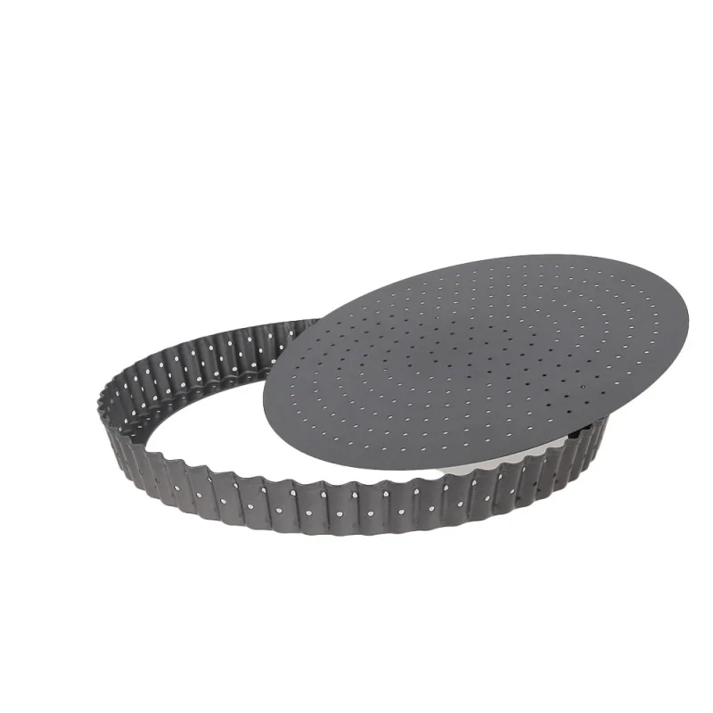 Moule à tarte perforé antiadhésif avec fond amovible