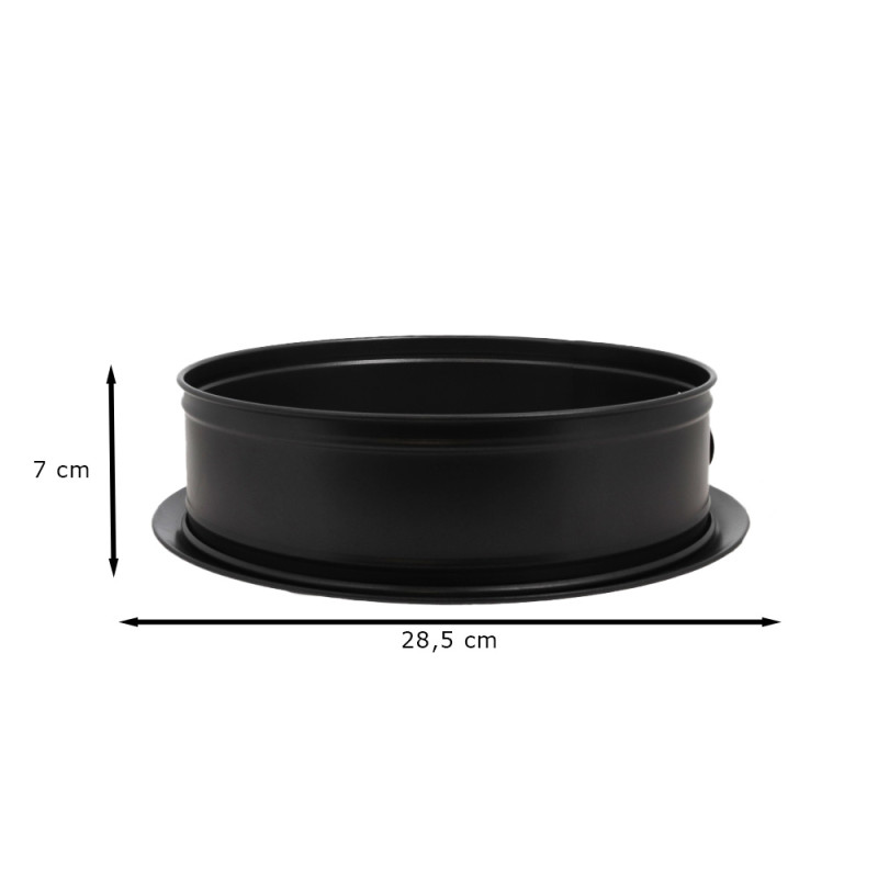 Moule à manqué démontable en acier antiadhérent Ø25cm dimensions