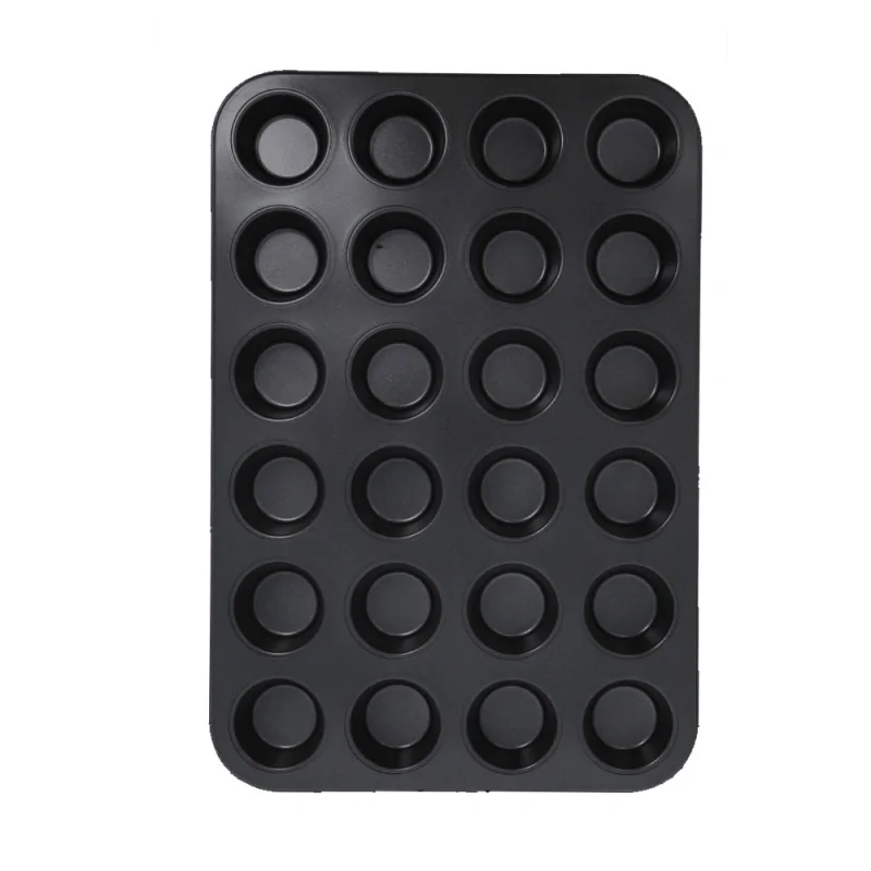 Moule 24 mini-muffins en acier antiadhérent Ø4,5cm  face