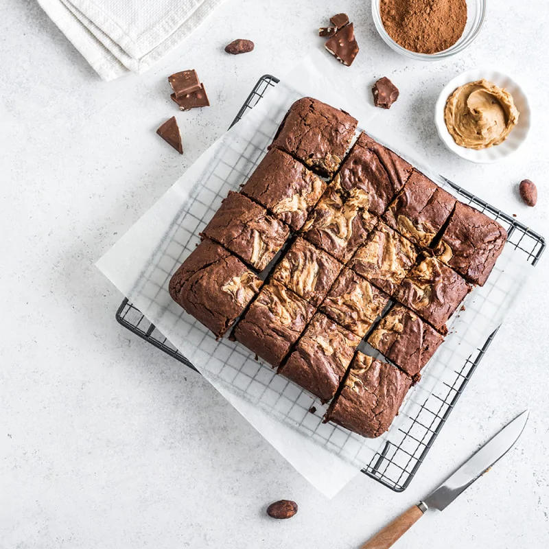 Moule à brownie en acier antiadhérent 19,5x19cm ambiance