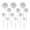 Décors à piquer de 12 boules blanches face