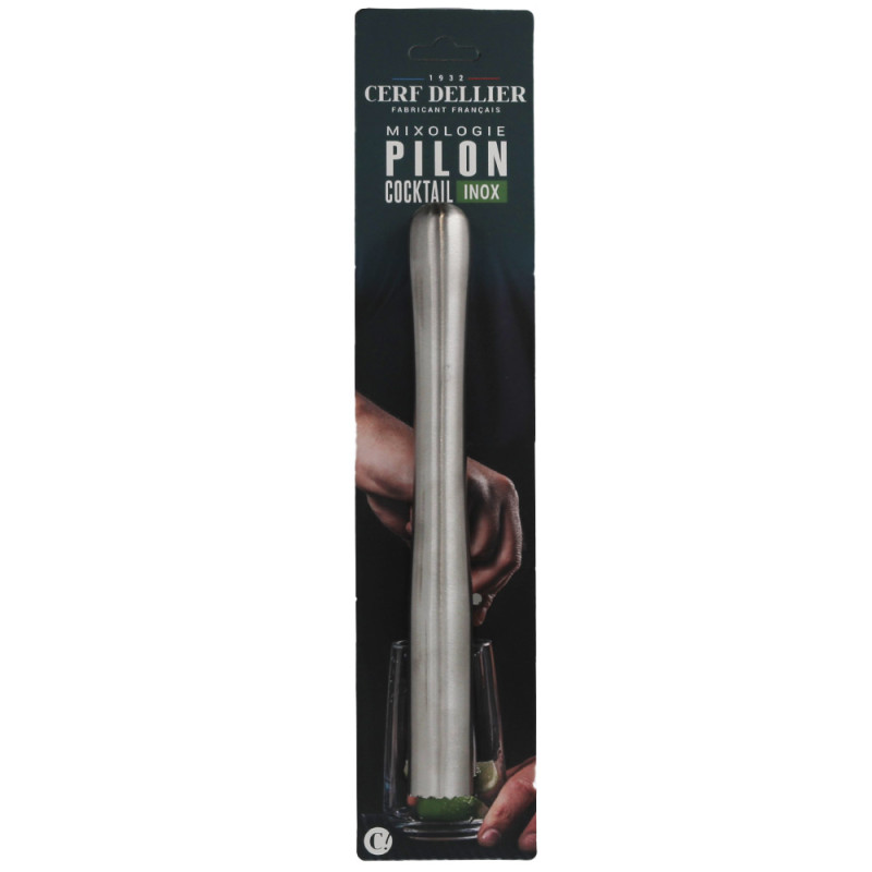 Pilon à cocktail en acier inoxydable emballage