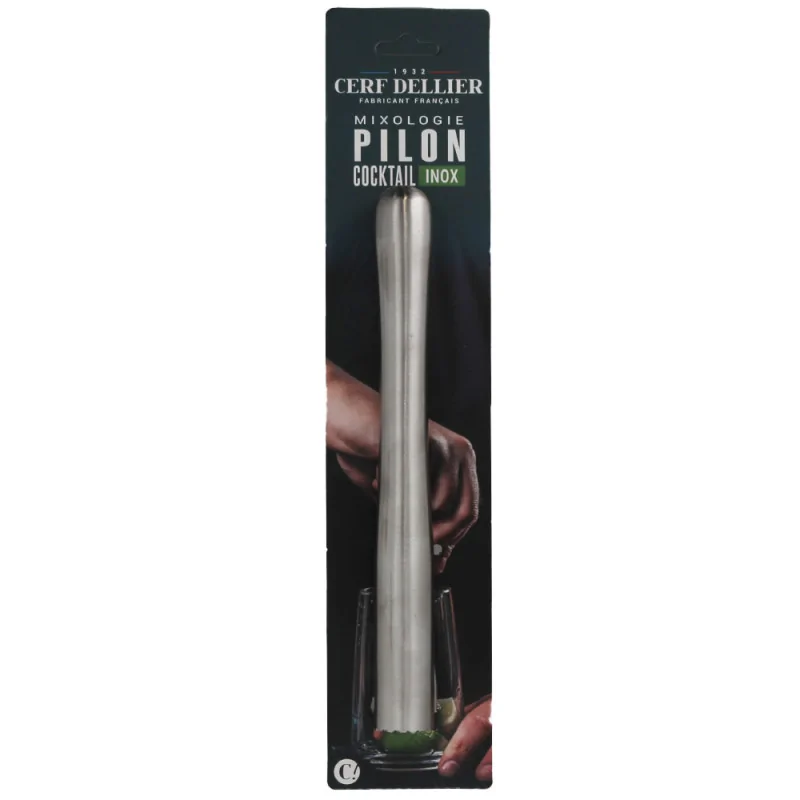 Pilon à cocktail en acier inoxydable emballage