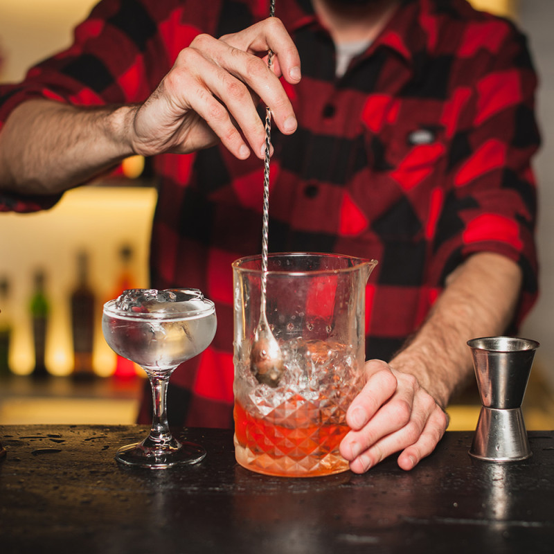 Cuillère à cocktail en acier inoxydable ambiance
