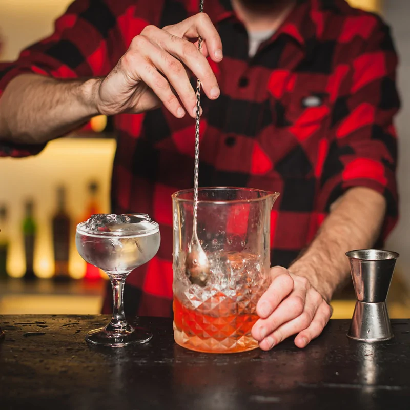 Cuillère à cocktail en acier inoxydable ambiance