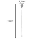 Cuillère à cocktail en acier inoxydable dimensions