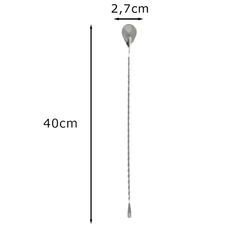 Cuillère à cocktail en acier inoxydable dimensions