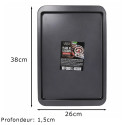 Plaque de cuisson en acier antiadhérent 33x23cm dimensions Plaque de cuisson en acier antiadhérent 33x23cm dimensions