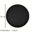 Moule à tarte perforé antiadhésif avec fond amovible - ambiance dimensions