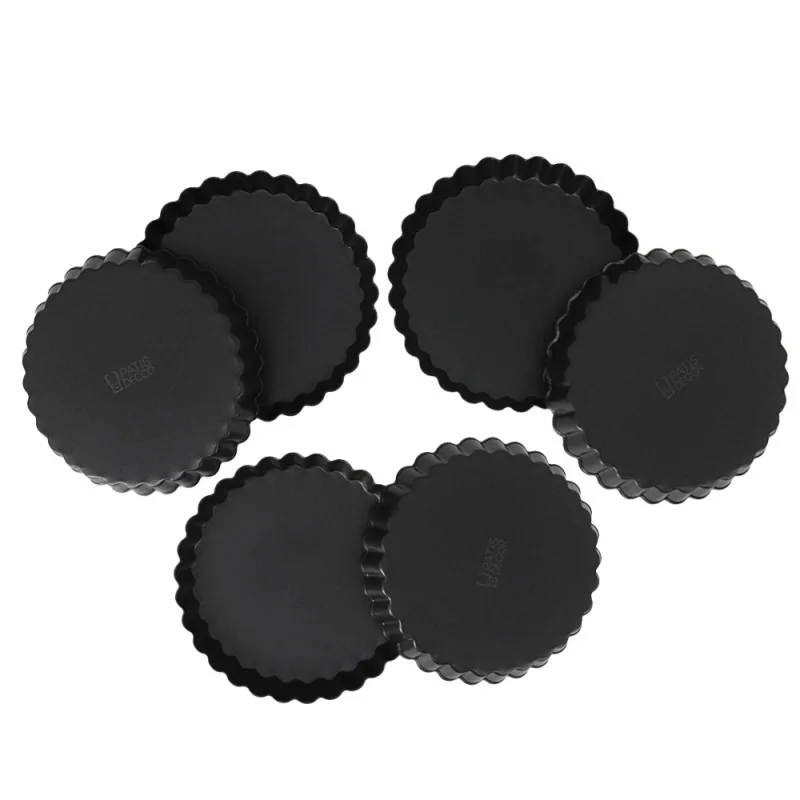 6 moules à tartelettes en acier antiadhérent sans PFAS ø11,5cm