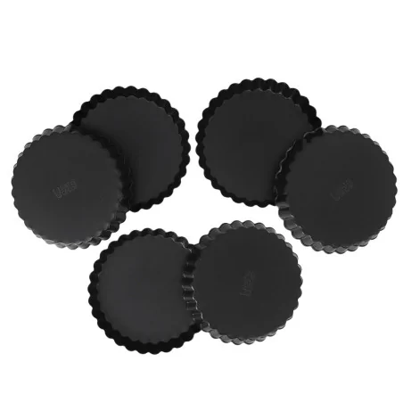 6 moules à tartelettes en acier antiadhérent sans PFAS ø11,5cm