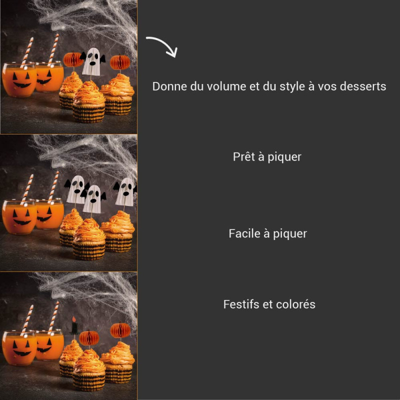 Kit décors à piquer Halloween détails