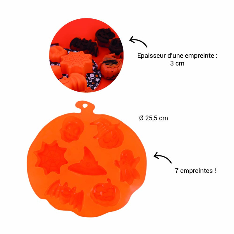 Kit de moules à gâteaux Halloween détails empreintes