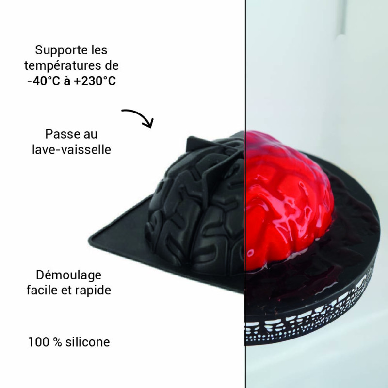 Kit de moules à gâteaux Halloween edétails cervelle 2