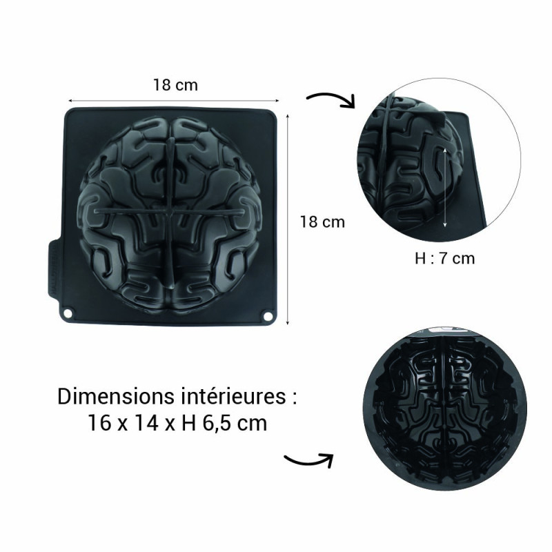 Kit de moules à gâteaux Halloween détails cervelle 1