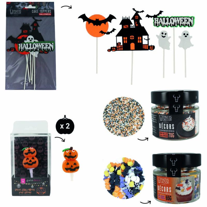 Kit de décors à gâteaux Halloween emballage