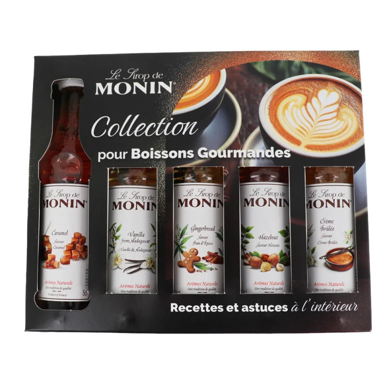 Coffret sirops pour boissons gourmandes (5x50 ml)