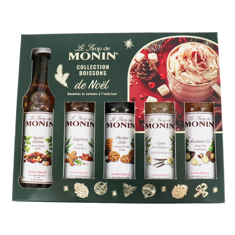 Coffret de Sirops pour boissons chaudes Noël (5 x 50 ml)