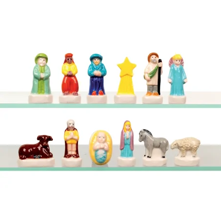 Fèves thème "santons traditionnels" pour galette des rois (x2) face