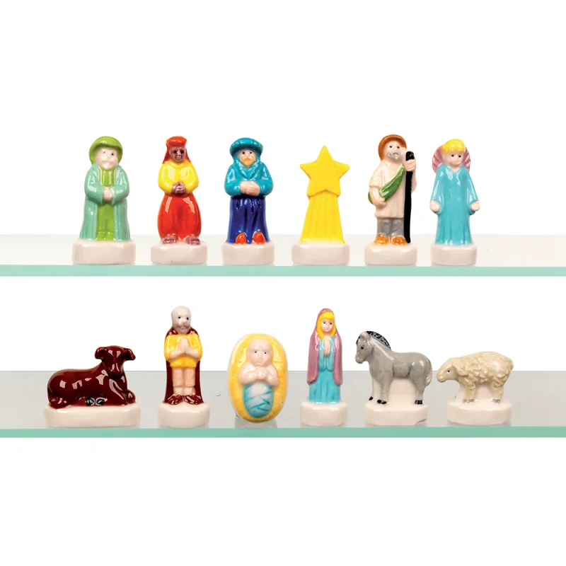 Fèves thème "santons traditionnels" pour galette des rois (x12) face