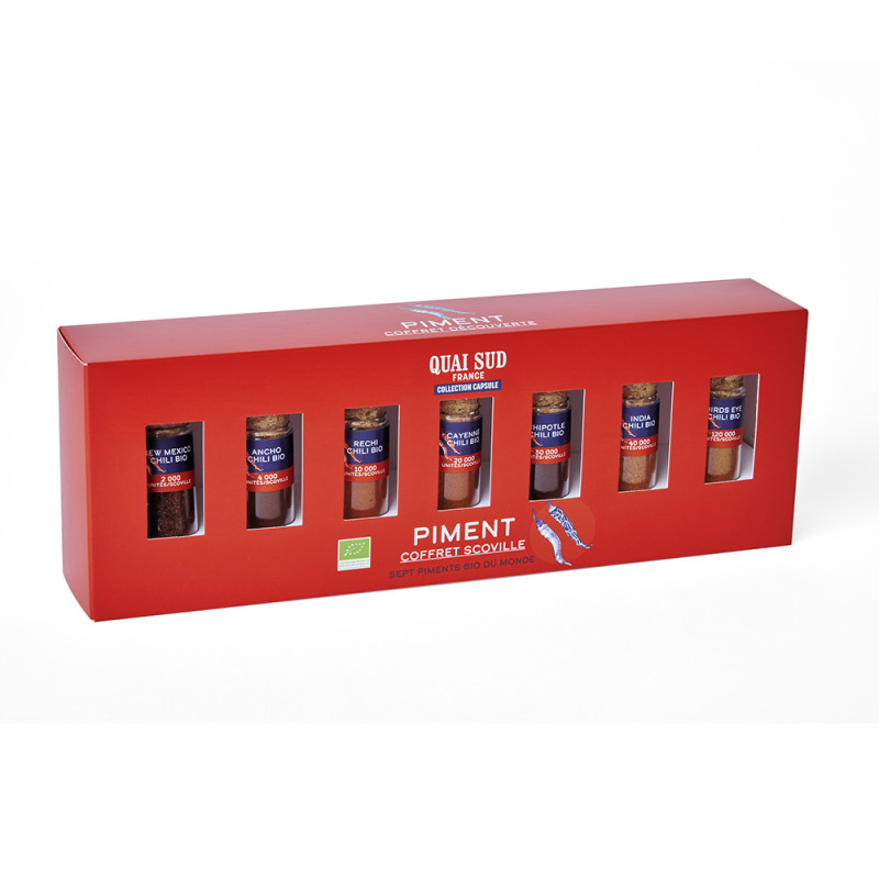 Coffret 7 piments du monde bio
