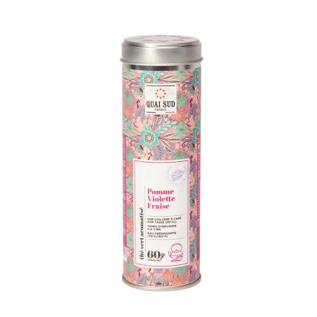Thé vert pomme violette & fraise 60g