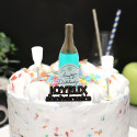 Kit décor Gâteau Bouteille de champagne ambiance Kit décor Gâteau Bouteille de champagne ambiance