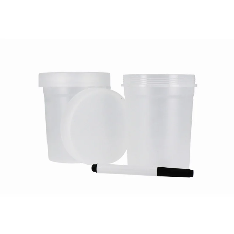 Kit de 2 pots à glace 700mL et un feutre face