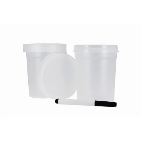 Kit de 2 pots à glace 700mL et un feutre face