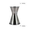 Double verre doseur à cocktail 20/40 ML en inox mesures