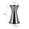 Double verre doseur à cocktail 15/30 ML en inox dimensions