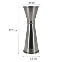 Double verre doseur à cocktail 30/60 ML en inox dimensions