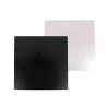 5 supports cartonnés à gâteaux carrés blanc et noir 20x20cm