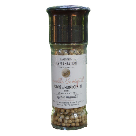 Poivre Blanc de Mondolkiri en moulin de 55g