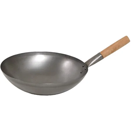 Wok manche bois 35 cm